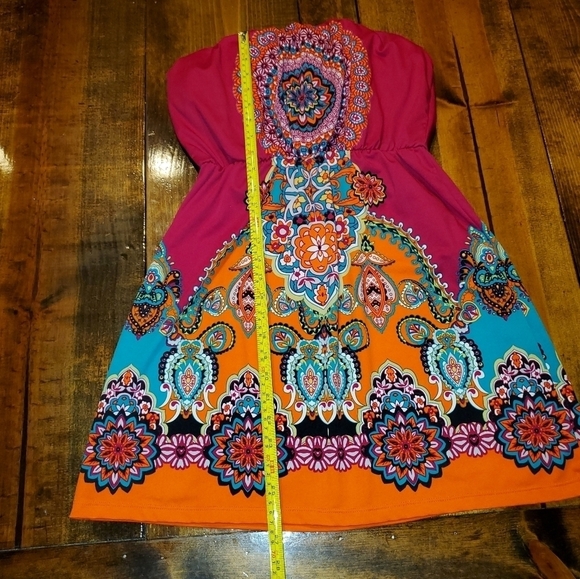 VIBRANT strapless mini dress Bongo Medium - Picture 5 of 10